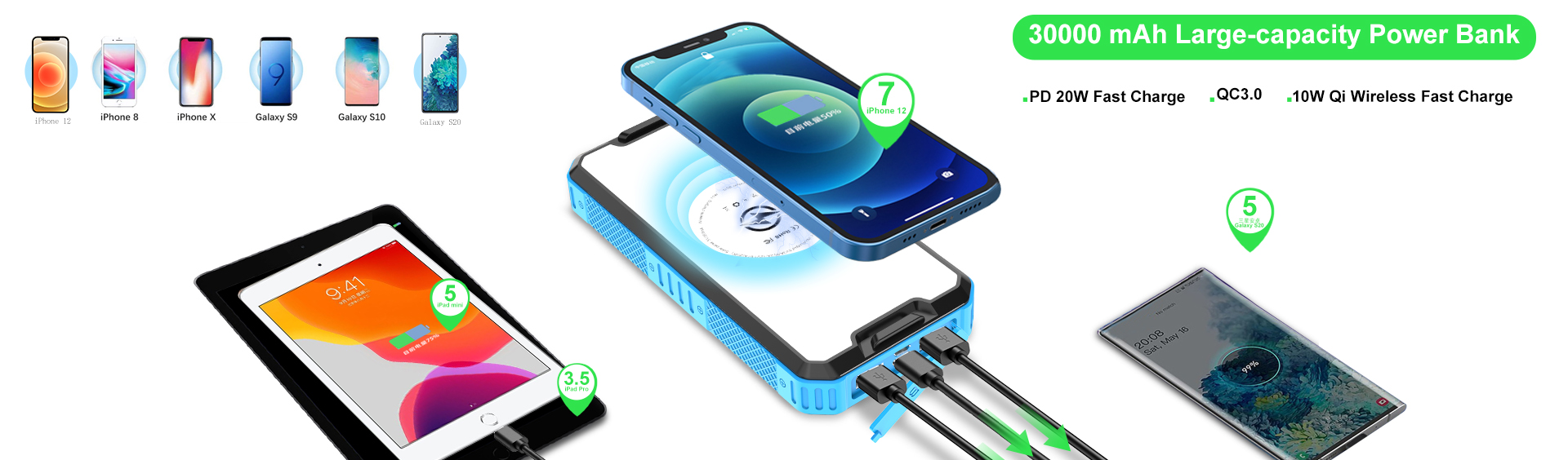 solar power bank phone charger